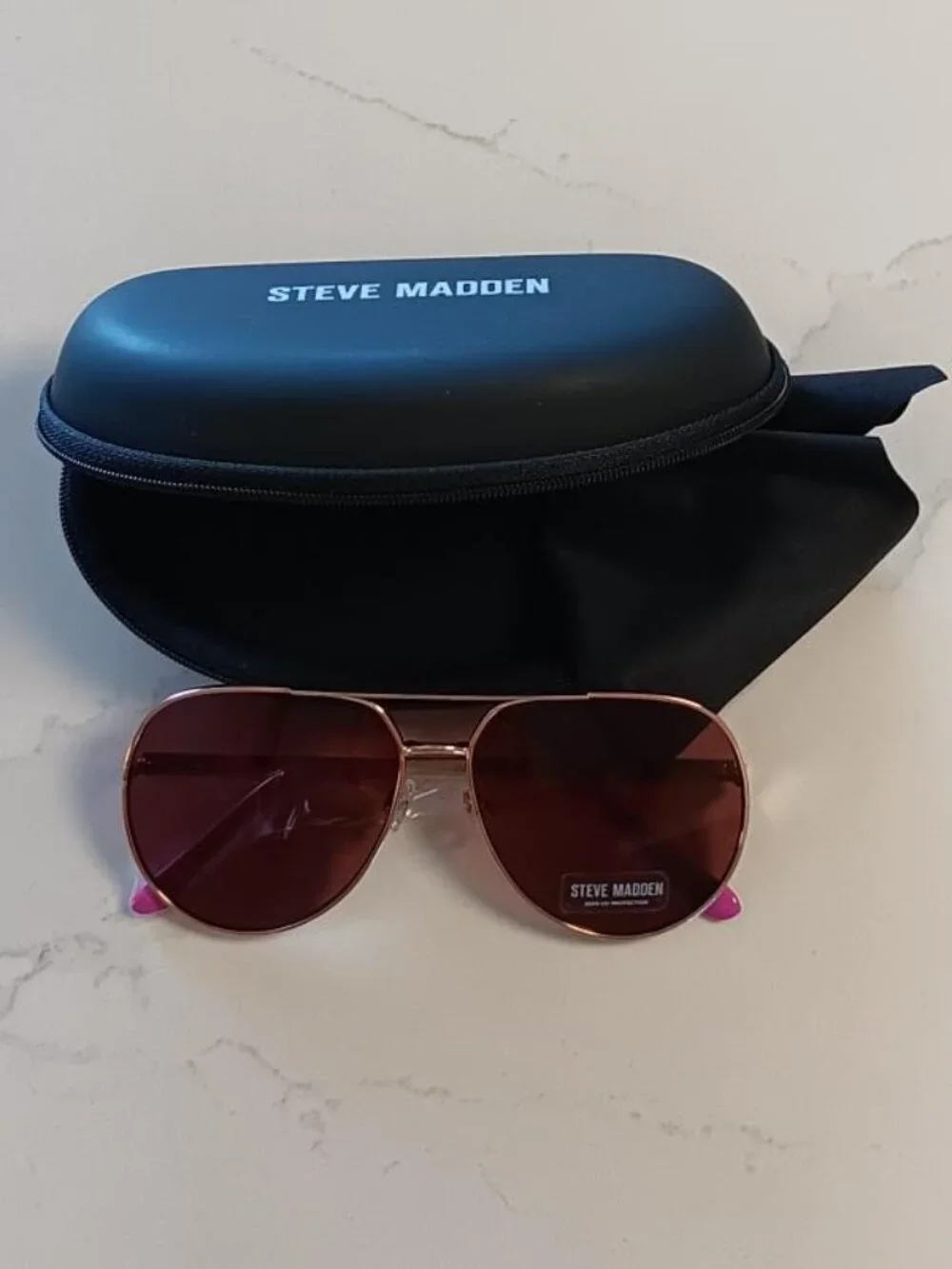 STEVE MADDEN Sunglasses Aviators Pink NEW